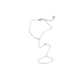 Cloe silver bracelet ring 💧