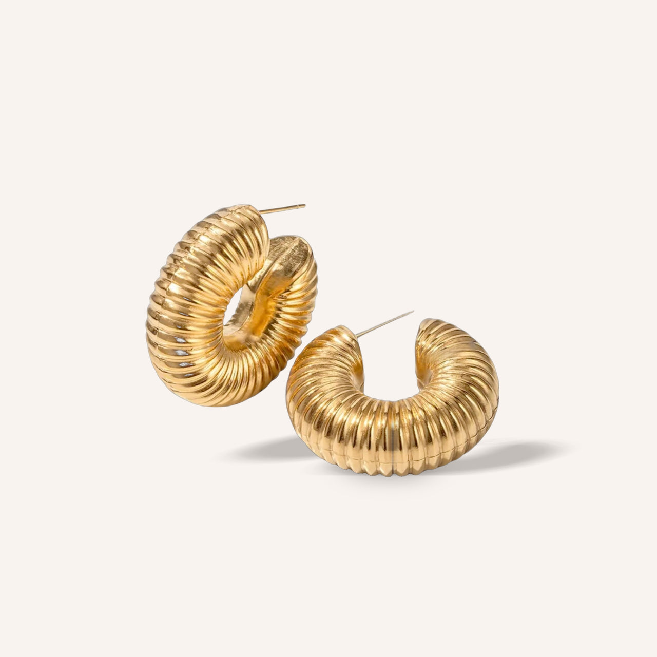 Chunky Gold texture hoops