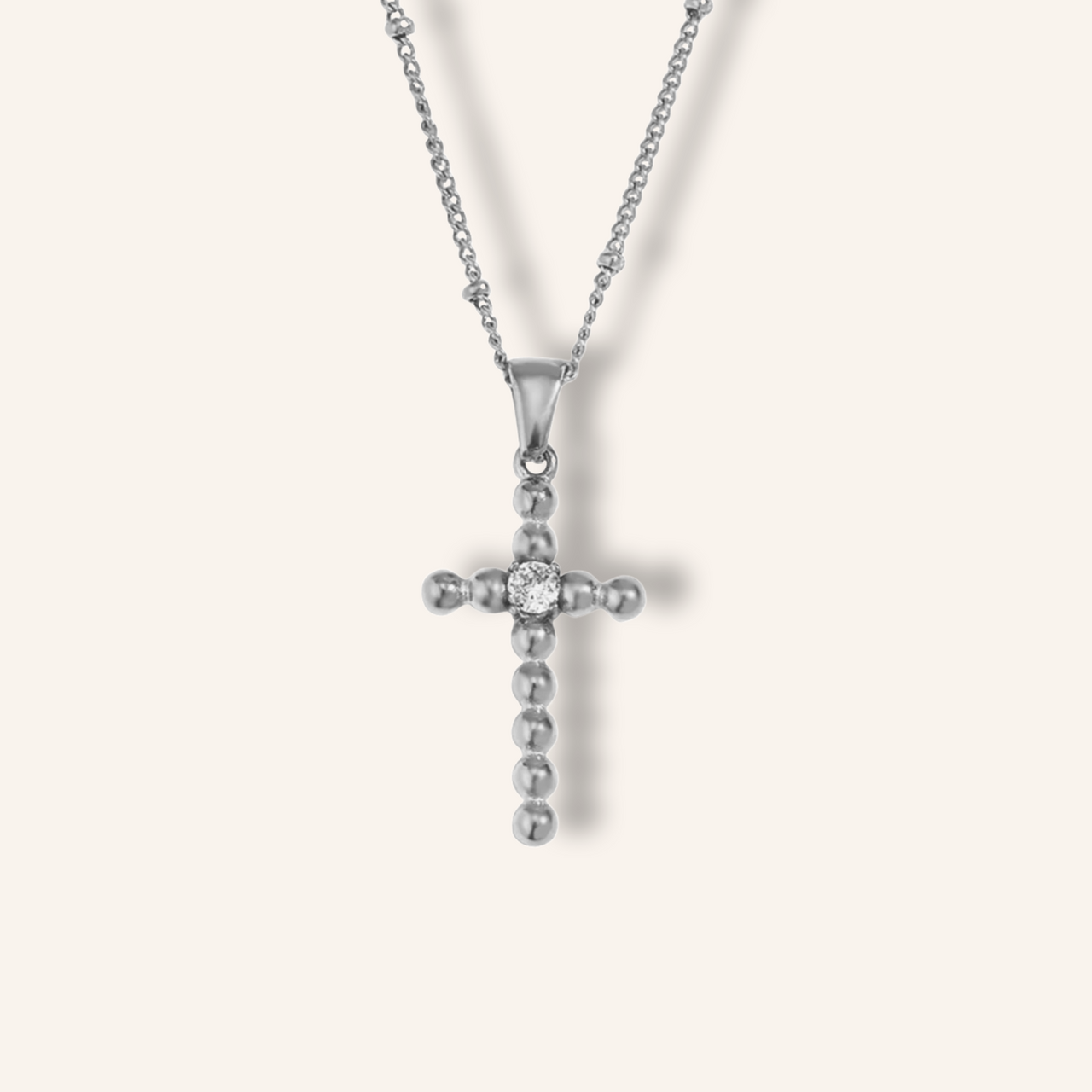 Silver cross necklace 💧