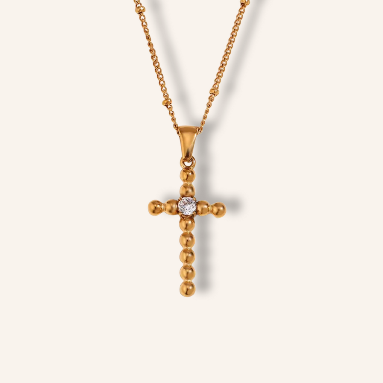 Gold cross necklace 💧
