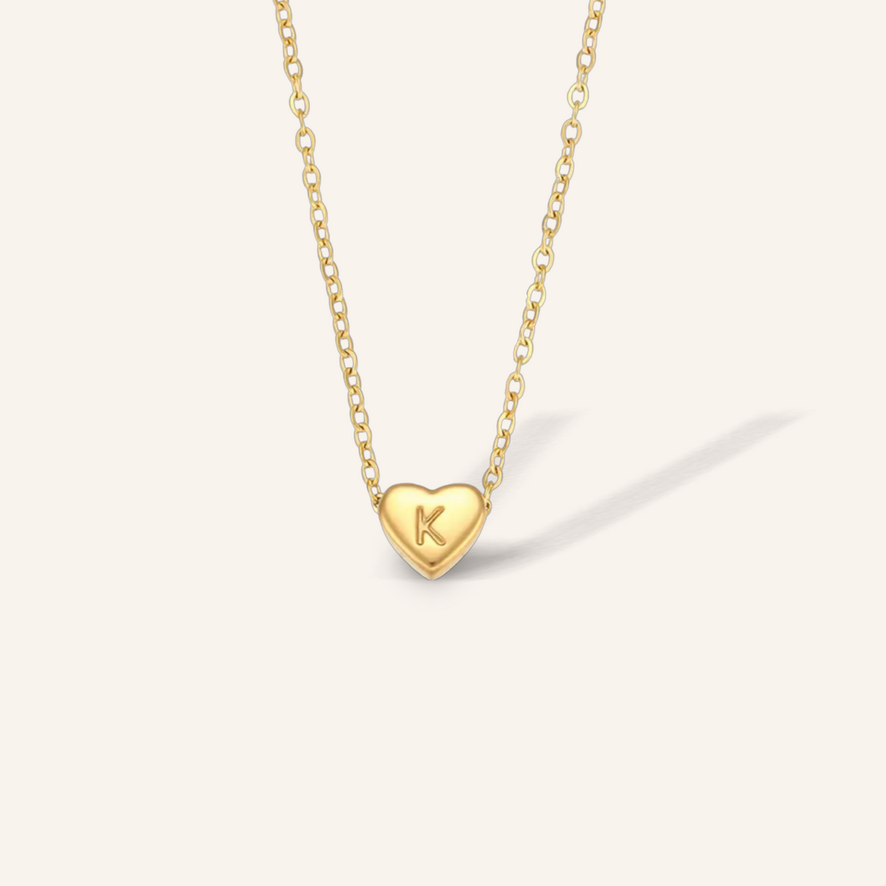 Initial heart necklace