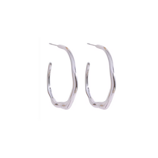 Rowena silver hoops 💧
