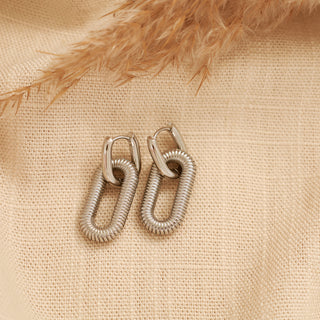 Jasmyn 2 in 1 hoops silver