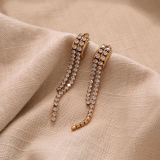 Lavanda Crystal Hoops