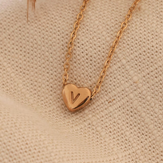 Initial heart necklace