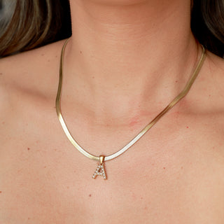 mini initial pearl necklace