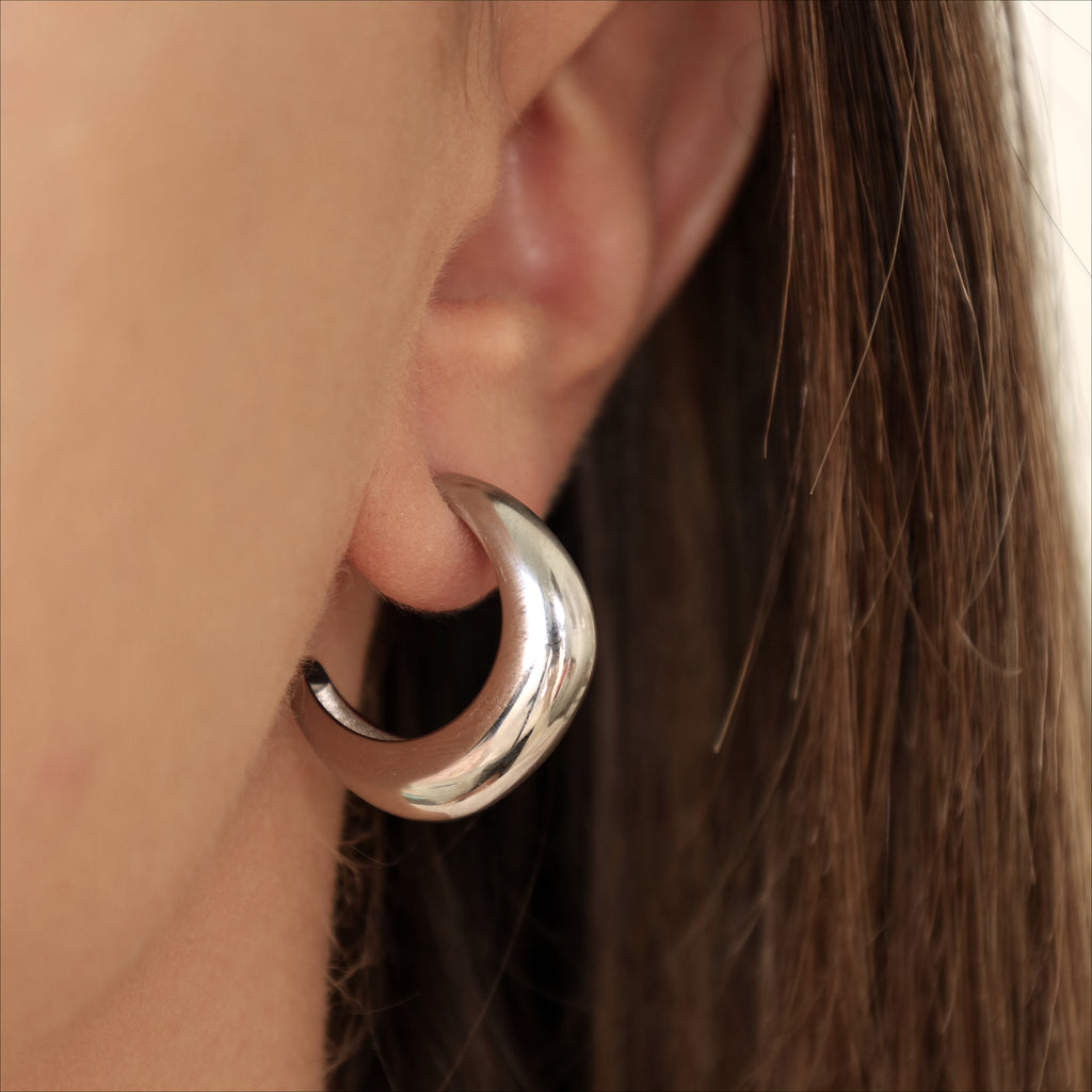 Andreina silver hoops💧