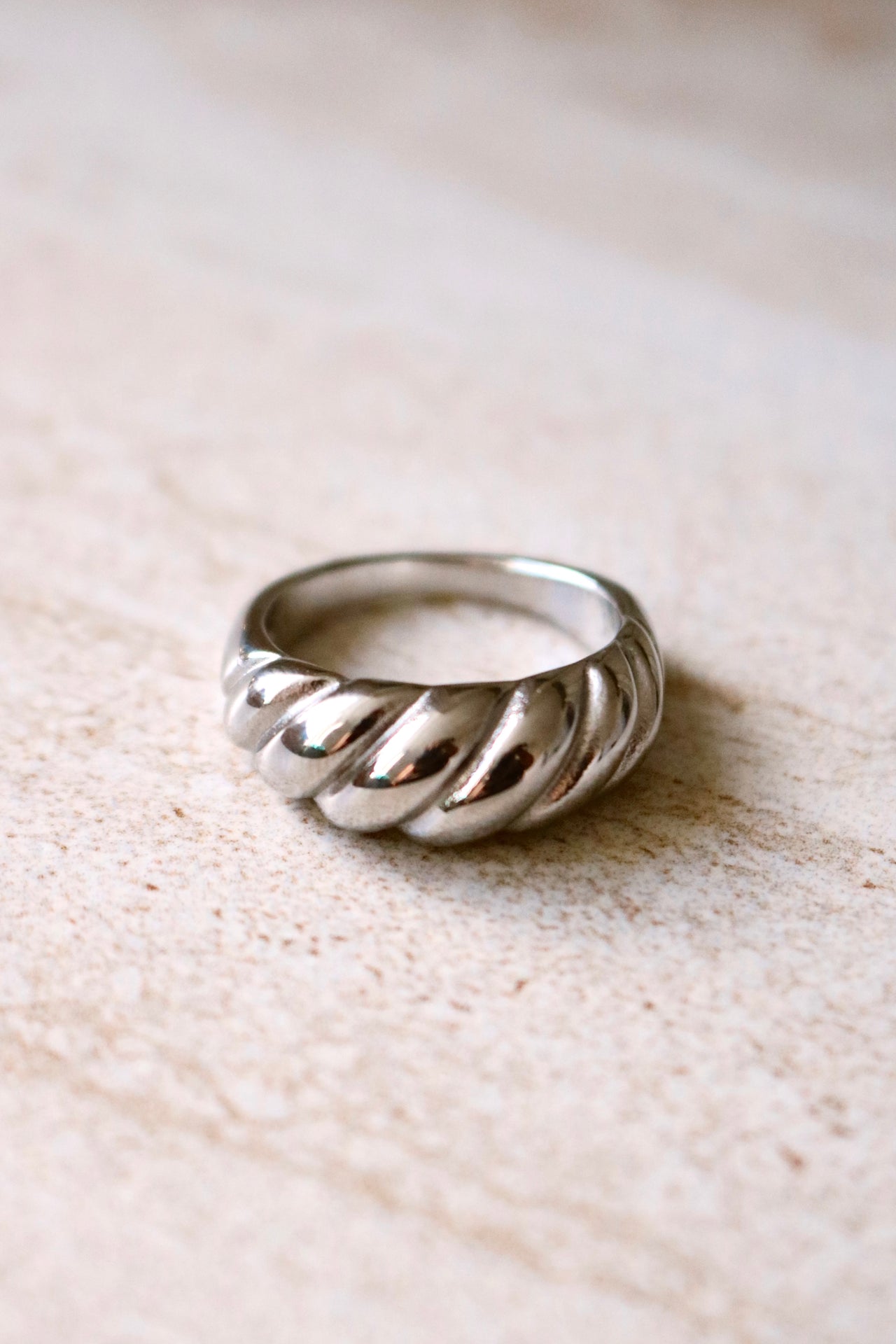 Croissant Ring Silver