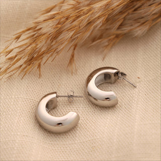 Danella silver hoops