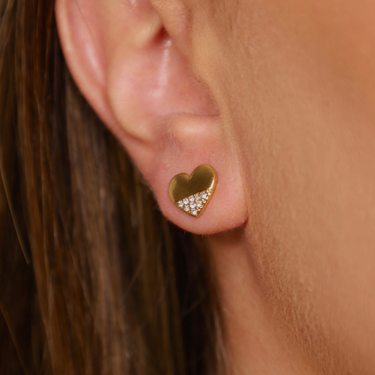 Mini heart earrings